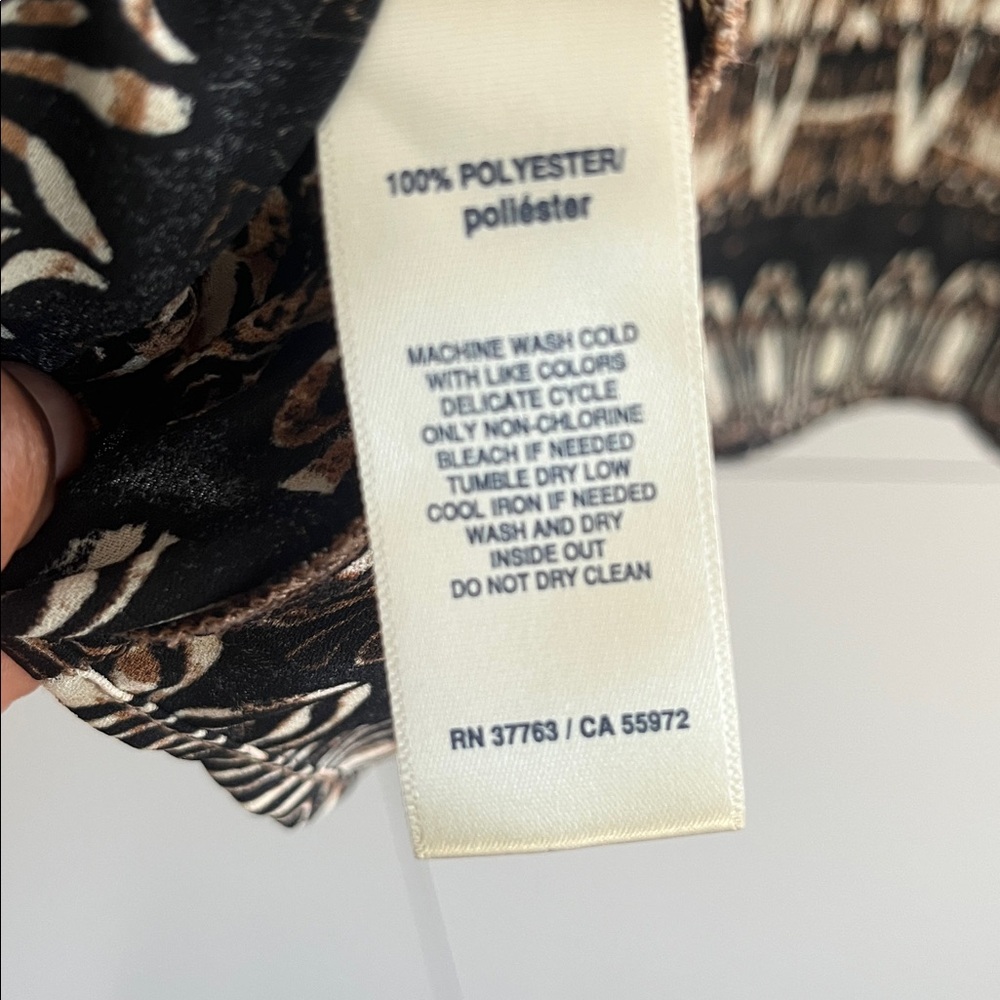 Rafaella Brown and Black Patterned Top - M - Picture 6 of 6